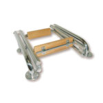 Escalera Inox Plataforma agarradera 3 peldaños plegable