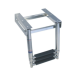 Escalera Telescópica para Barco con Instalación Bajo la Plataforma, 3 Peldaños