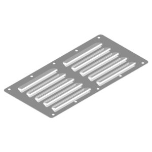 Rejilla de Ventilación Doble Cuadrada Ranurada para Barcos  115x230 mm